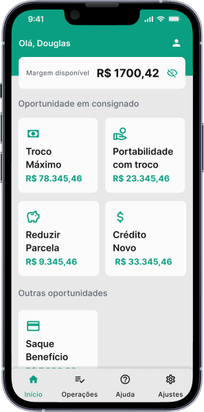 Busque por <strong>Empréstimo Consignado</strong>