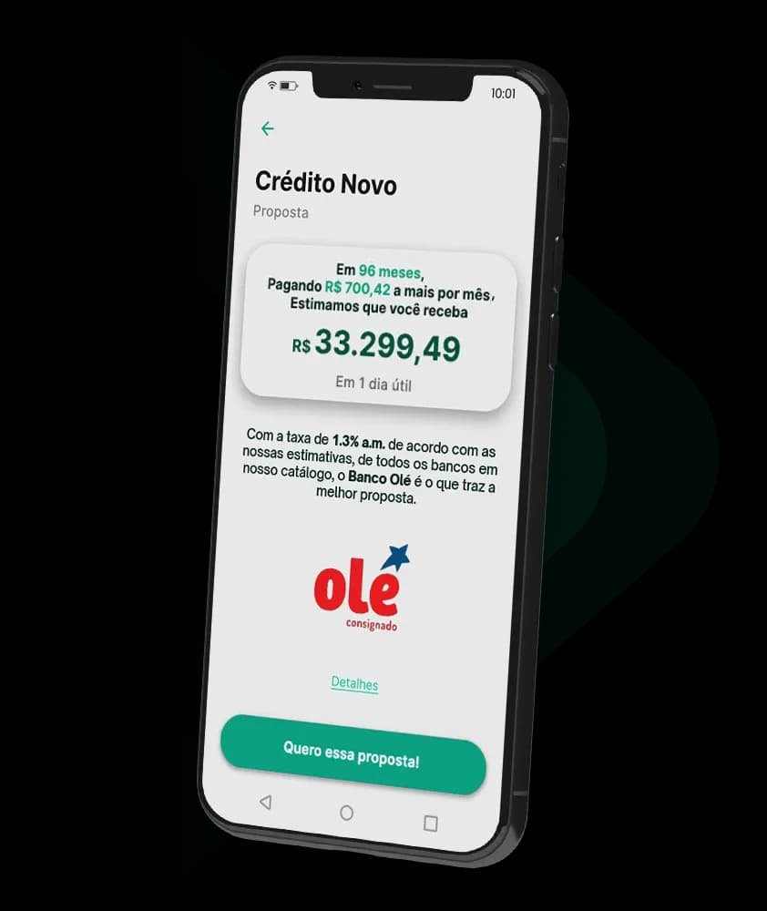 Oferta de empréstimo consignado no app Konsi